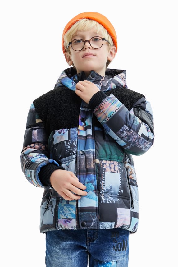 Boy DesigualPadded photo collage jacket Clothing 68X2401765