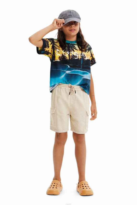 Boy DesigualCargo pocket Bermuda shorts Clothing 68X2401820