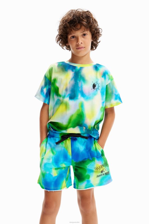 Boy DesigualWatercolour jogger Bermuda shorts Clothing 68X2401743