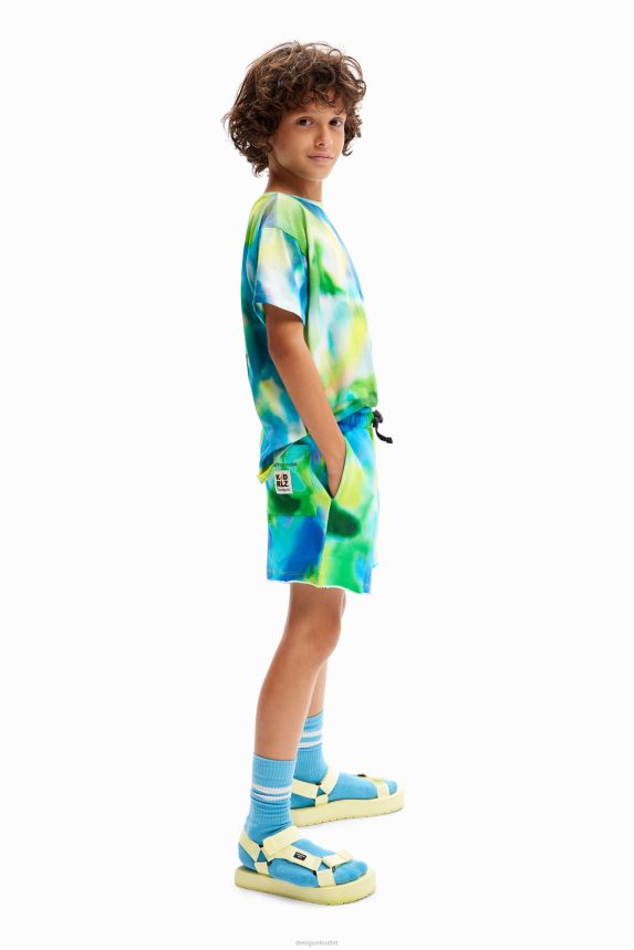 Boy DesigualWatercolour jogger Bermuda shorts Clothing 68X2401743