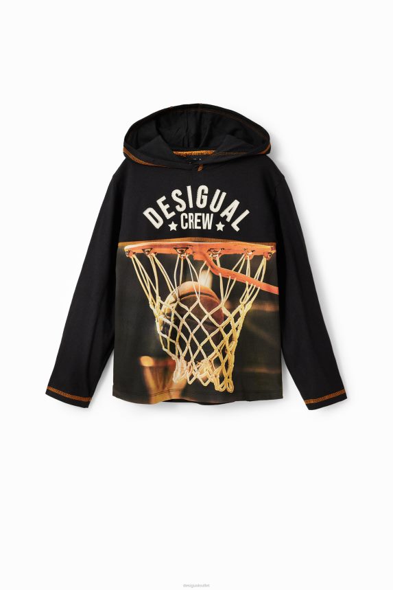 Boy DesigualBasketball hooded T-shirt Clothing 68X2401727