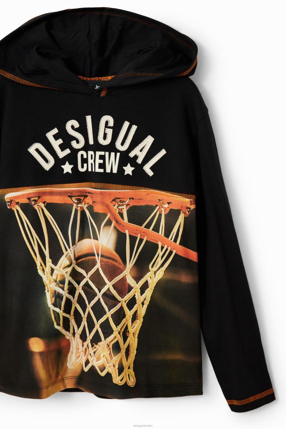 Boy DesigualBasketball hooded T-shirt Clothing 68X2401727