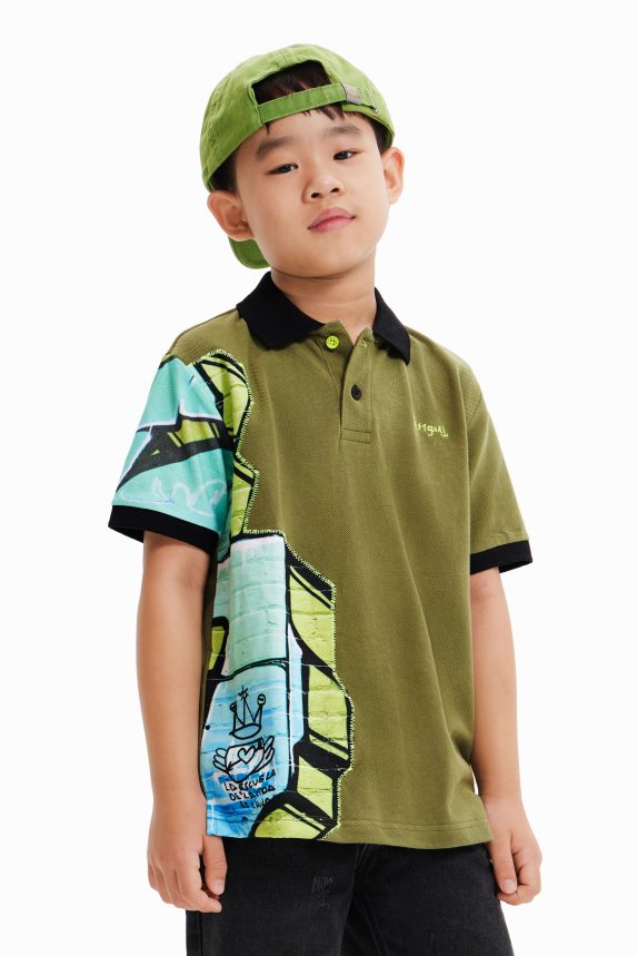 Boy DesigualGraffiti short-sleeve polo shirt Clothing 68X2401795