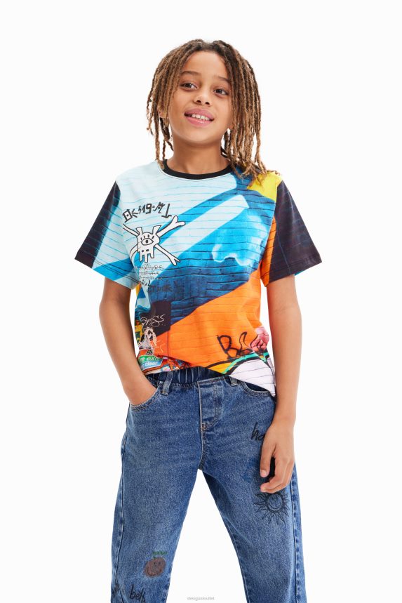 Boy DesigualPhotographic graffiti T-shirt Clothing 68X2401814