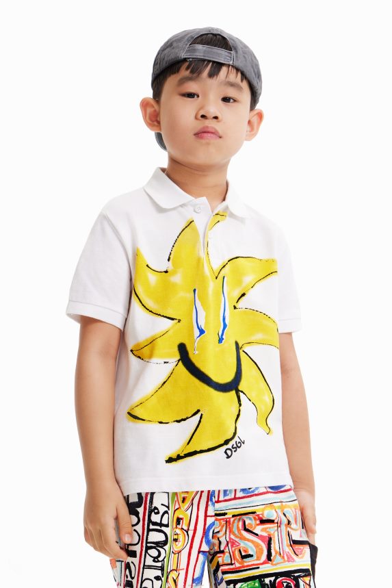 Boy DesigualSun knit polo shirt Clothing 68X2401754