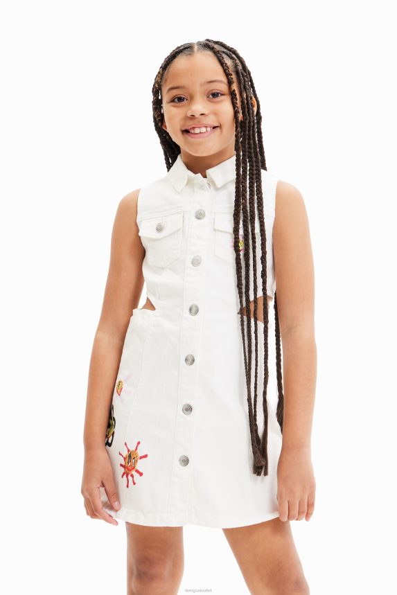 Girl DesigualDenim cut-out dress Clothing 68X2401893