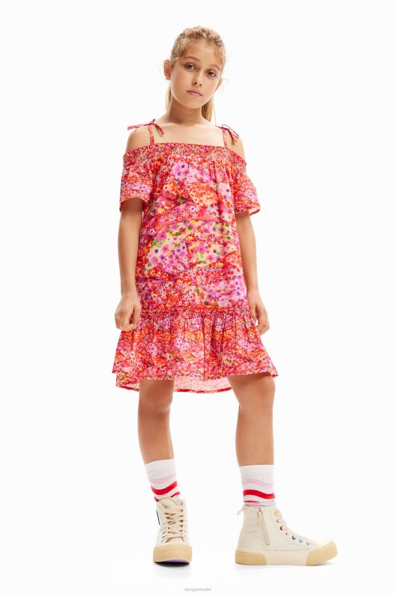 Girl DesigualFloral ruffle dress Clothing 68X2401728