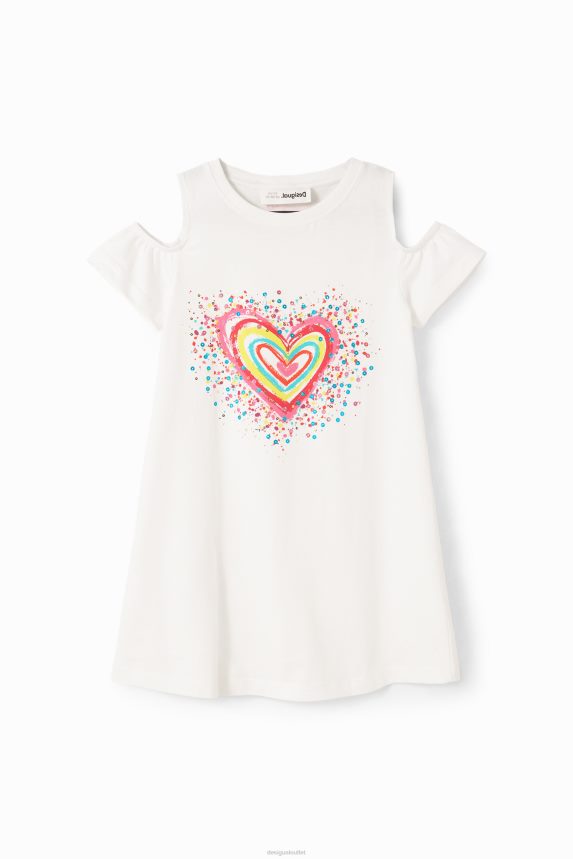 Girl DesigualHeart cut-out T-shirt dress Clothing 68X2401842