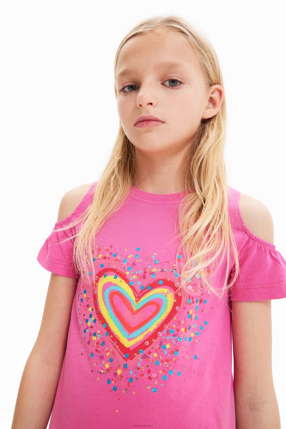 Girl DesigualHeart cut-out T-shirt dress Clothing 68X2401846