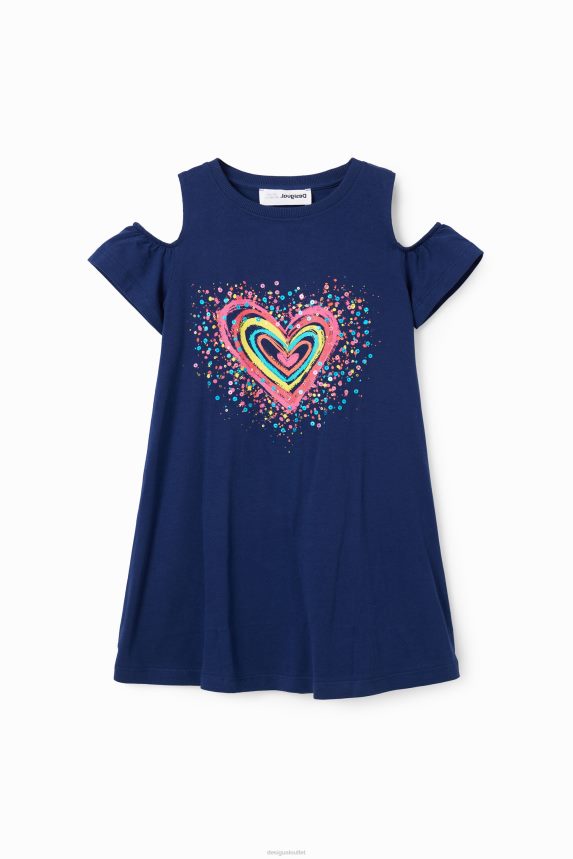 Girl DesigualHeart cut-out T-shirt dress Clothing 68X2401865