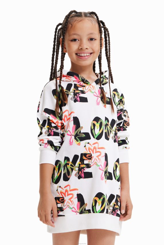 Girl DesigualLove sweatshirt dress Clothing 68X2401821