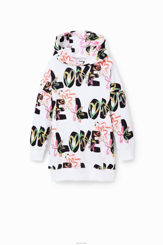Girl DesigualLove sweatshirt dress Clothing 68X2401821