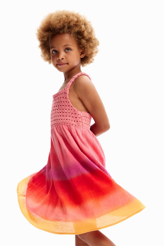 Girl DesigualMulticolour crochet dress Clothing 68X2401734