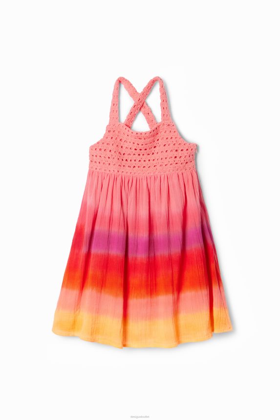 Girl DesigualMulticolour crochet dress Clothing 68X2401734