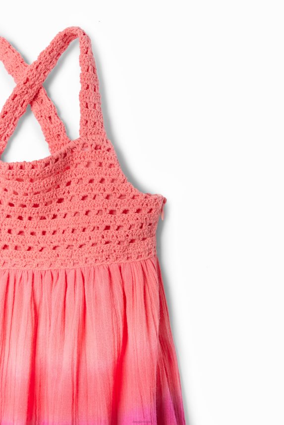 Girl DesigualMulticolour crochet dress Clothing 68X2401734