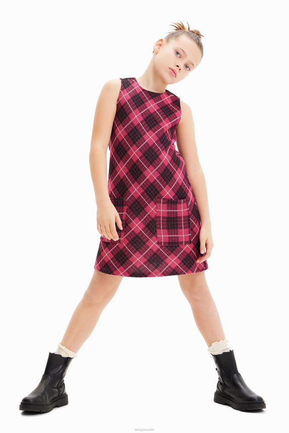Girl DesigualPlaid pinafore dress Clothing 68X2401742