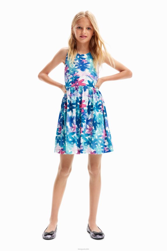 Girl DesigualShort watercolour floral dress Clothing 68X2401817