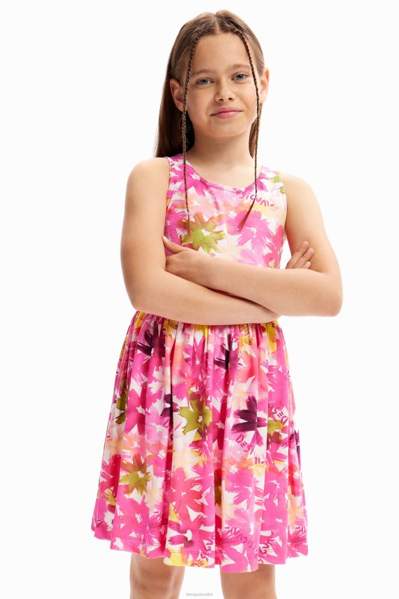 Girl DesigualShort watercolour floral dress Clothing 68X2401874