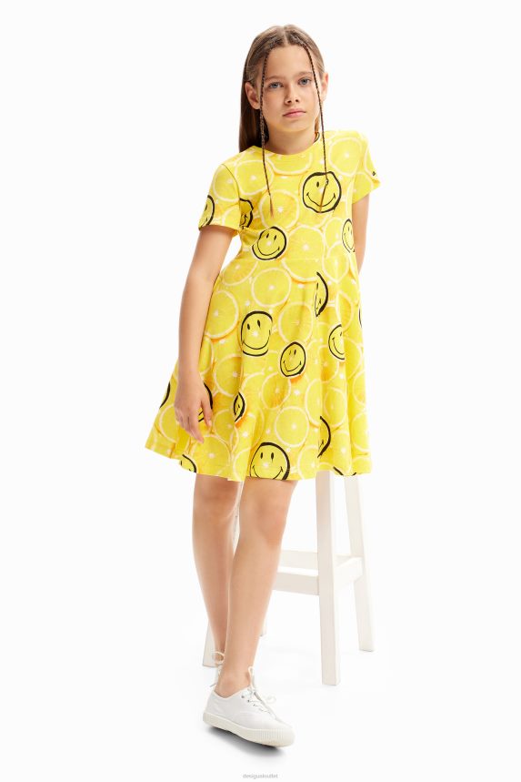 Girl DesigualSmiley lemon dress Clothing 68X2401835