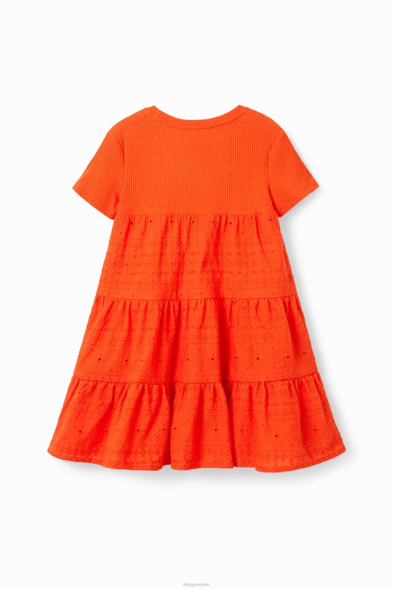 Girl DesigualSwiss embroidery combination dress Clothing 68X2401156