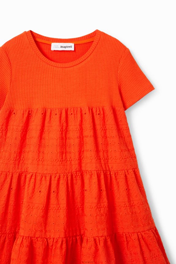 Girl DesigualSwiss embroidery combination dress Clothing 68X2401156