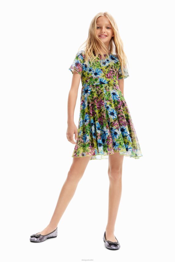 Girl DesigualTulle flower dress Clothing 68X2401790