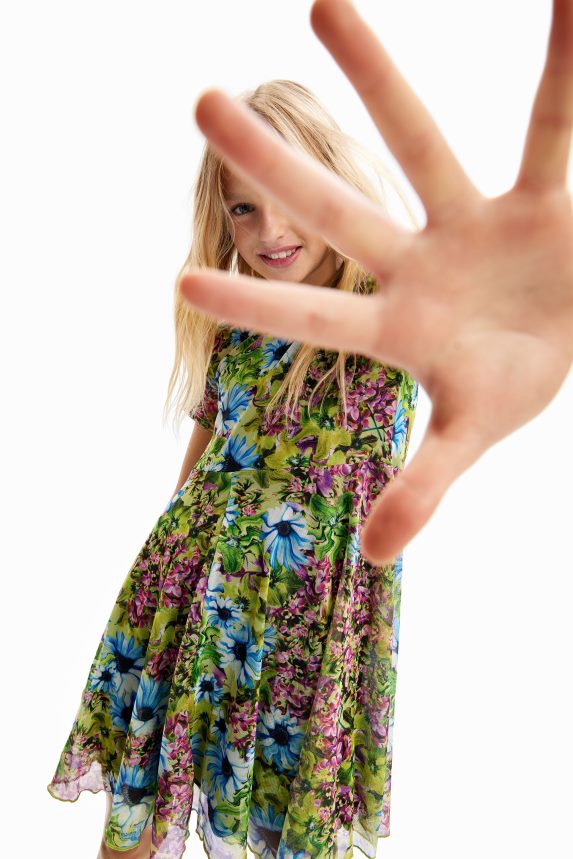 Girl DesigualTulle flower dress Clothing 68X2401790