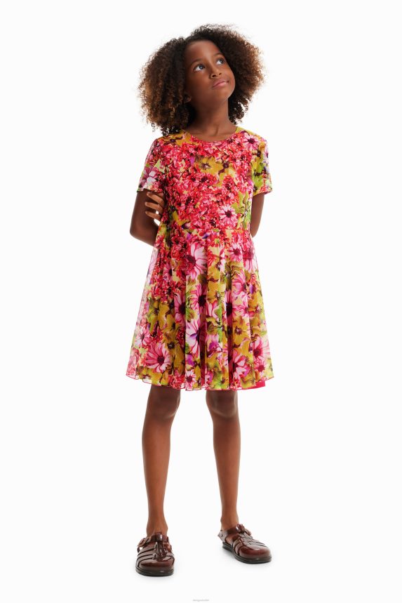 Girl DesigualTulle flower dress Clothing 68X2401841