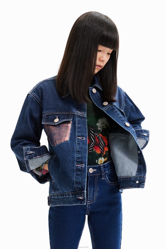 Girl DesigualHeart denim trucker jacket Clothing 68X2401772