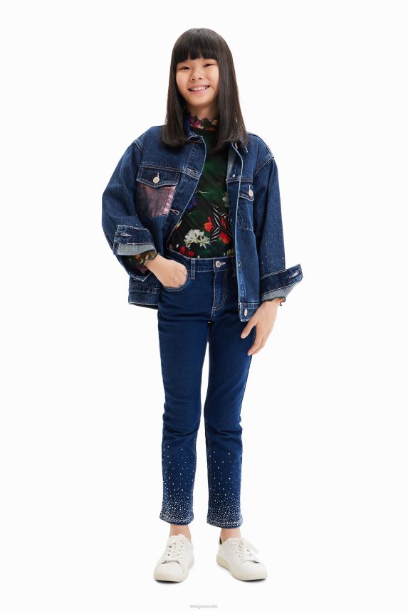 Girl DesigualHeart denim trucker jacket Clothing 68X2401772