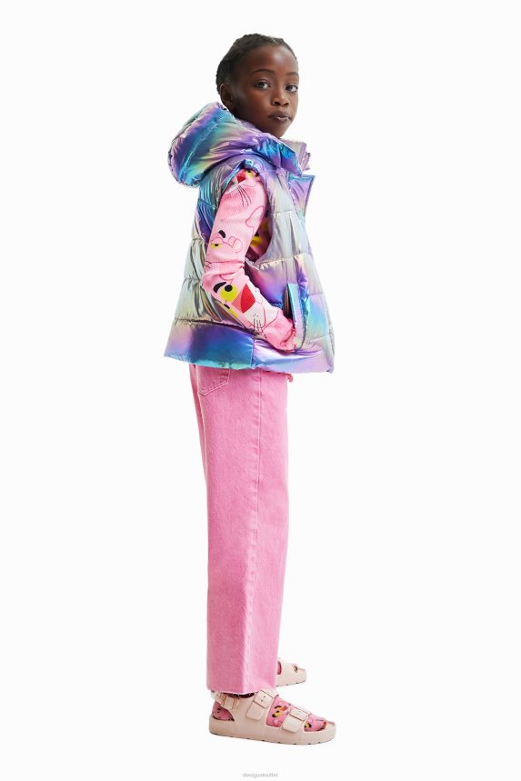 Girl DesigualIridescent padded gilet Clothing 68X2401853