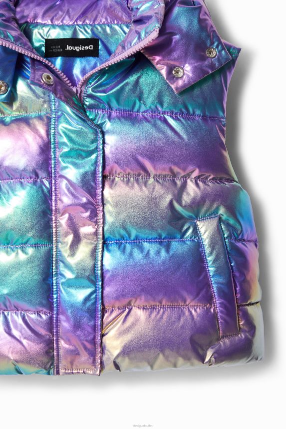 Girl DesigualIridescent padded gilet Clothing 68X2401853