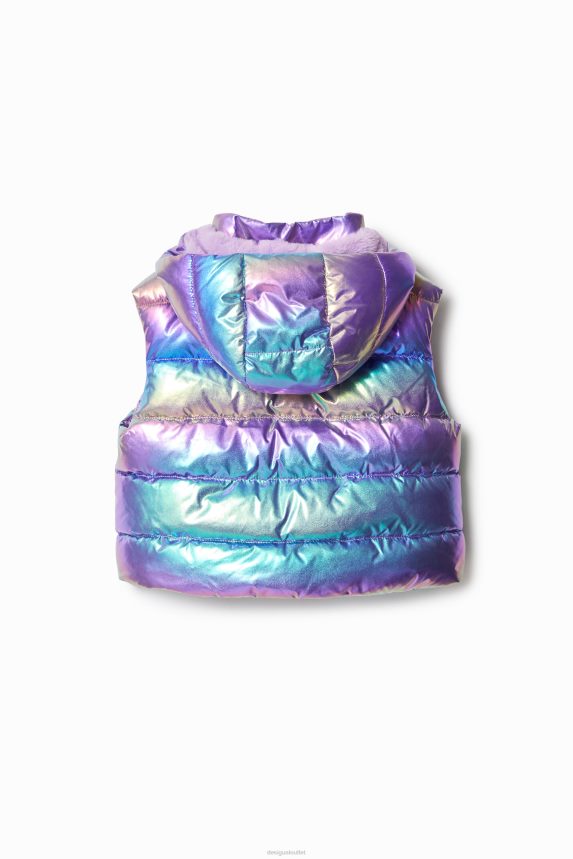 Girl DesigualIridescent padded gilet Clothing 68X2401853