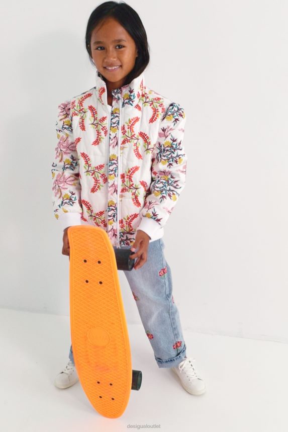 Girl DesigualQuilted floral jacket Clothing 68X2401885