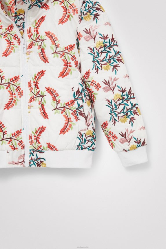 Girl DesigualQuilted floral jacket Clothing 68X2401885