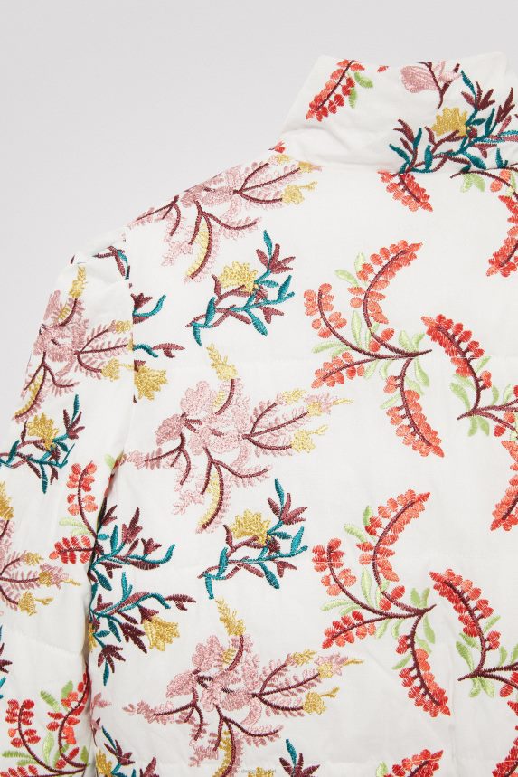 Girl DesigualQuilted floral jacket Clothing 68X2401885
