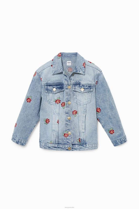 Girl DesigualRose denim jacket Clothing 68X2401861