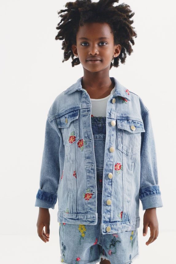 Girl DesigualRose denim jacket Clothing 68X2401861