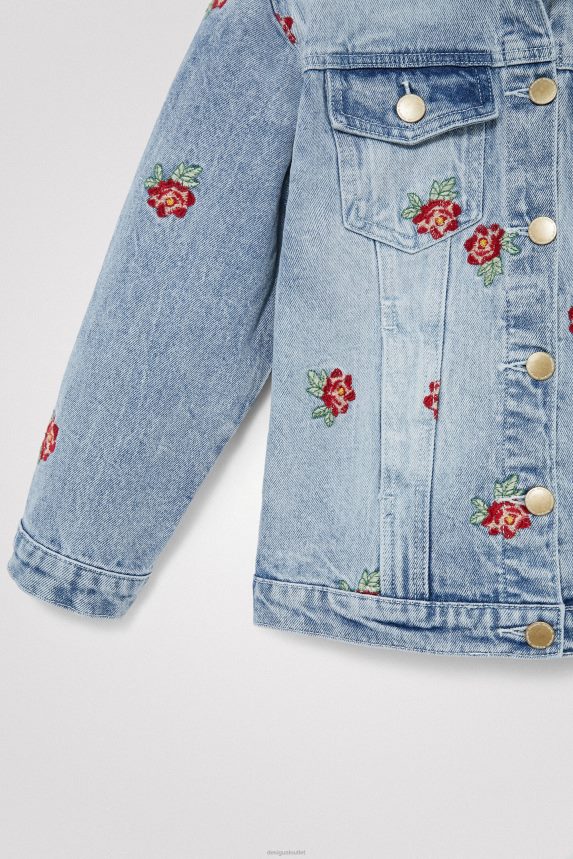 Girl DesigualRose denim jacket Clothing 68X2401861