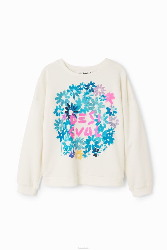 Girl DesigualFloral logo sweatshirt Clothing 68X2401836