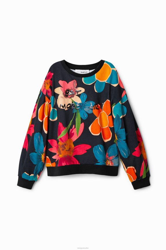 Girl DesigualFloral oversize sweatshirt Clothing 68X2401801