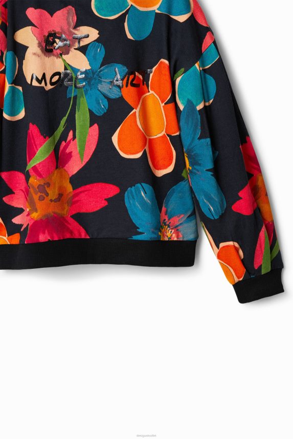 Girl DesigualFloral oversize sweatshirt Clothing 68X2401801