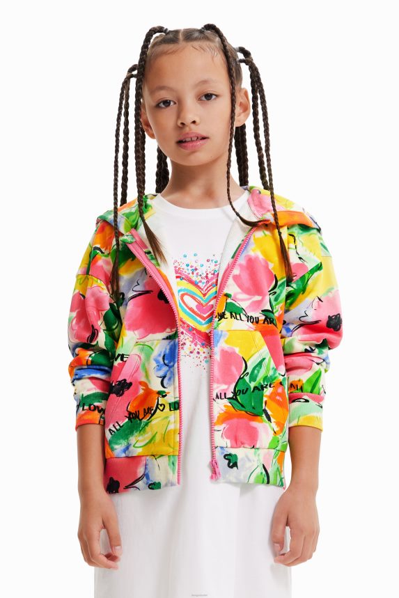 Girl DesigualOversize floral sweatshirt Clothing 68X2401786