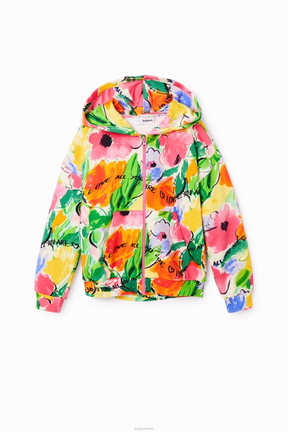 Girl DesigualOversize floral sweatshirt Clothing 68X2401786