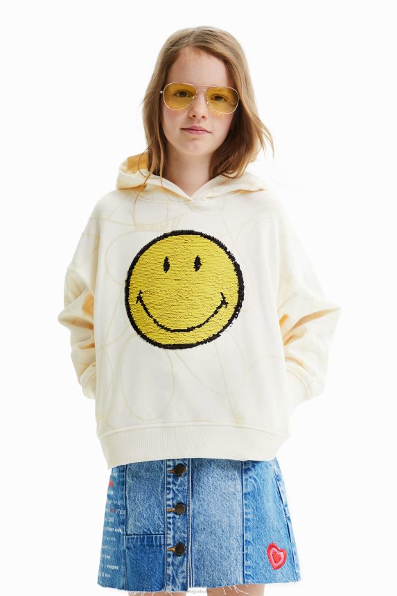 Girl DesigualReversible sequin Smiley hoodie Clothing 68X2401852