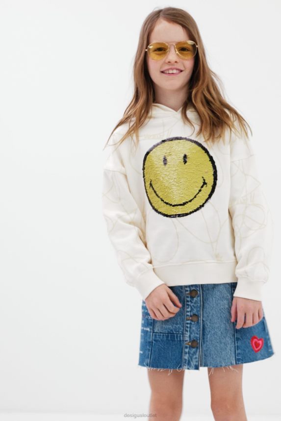 Girl DesigualReversible sequin Smiley hoodie Clothing 68X2401852