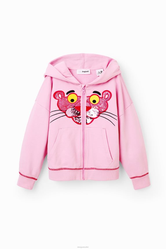 Girl DesigualSequinned Pink Panther sweatshirt Clothing 68X2401759