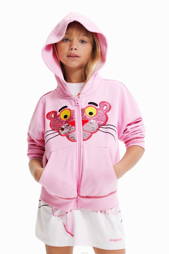 Girl DesigualSequinned Pink Panther sweatshirt Clothing 68X2401759