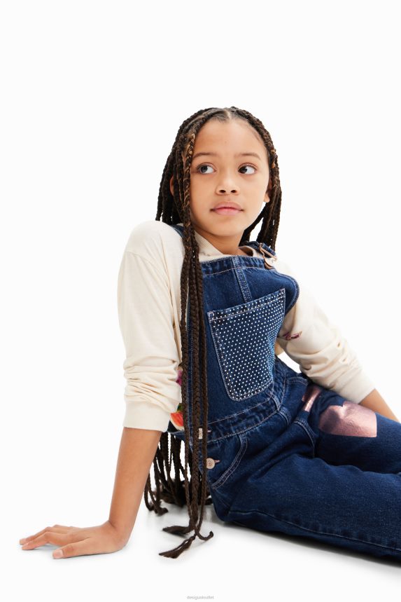 Girl DesigualDenim heart dungarees Clothing 68X2401776