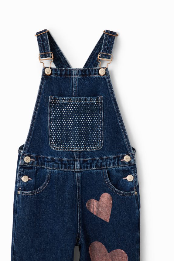 Girl DesigualDenim heart dungarees Clothing 68X2401776
